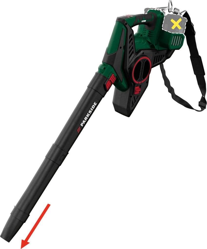 PARKSIDE Akku-Laubsauger/-bläser PLSA 40-Li D2 Bläser ohne Produktbild 