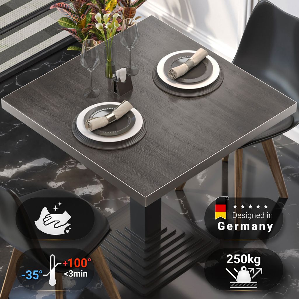 BRASIL | Gastro Tischplatte | B:T 70 x 70 cm | Wenge | Quadratisch | Gastro Tischplatte