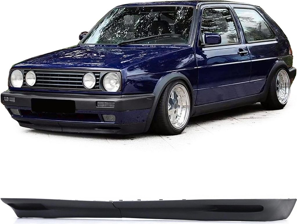 Zderzak przedni spoiler w kolorze czarnym do VW Golf 2 GL Zdjęcie produktu 