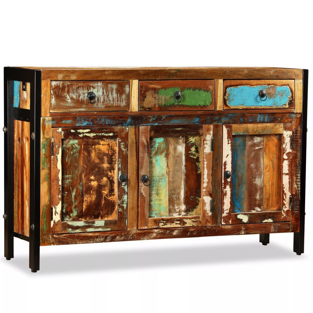 Credenza Legno massiccio riciclato 120 x 35 x 76 cm Immagine del prodotto 