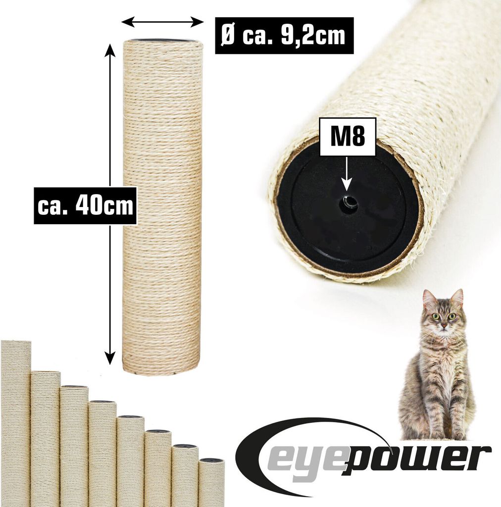 40 cm Sisalstamm für Kratzbaum Ersatzstamm M8 - Ø 9,2 cm Produktbild 6