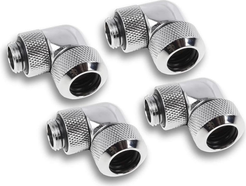 Alphacool 17608, Anpassung, Messing, Chrom, 1/4", CE, FC, RoHS, 21 mm
