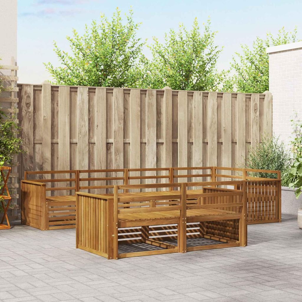 "Seasonal Sale"Outdoor-Sofagarnitur - CLORIS - Balkonmöbe/Sitzgruppe - 7 pcs - Moderne Design - Natur - Gartensofas DEMöbel975236