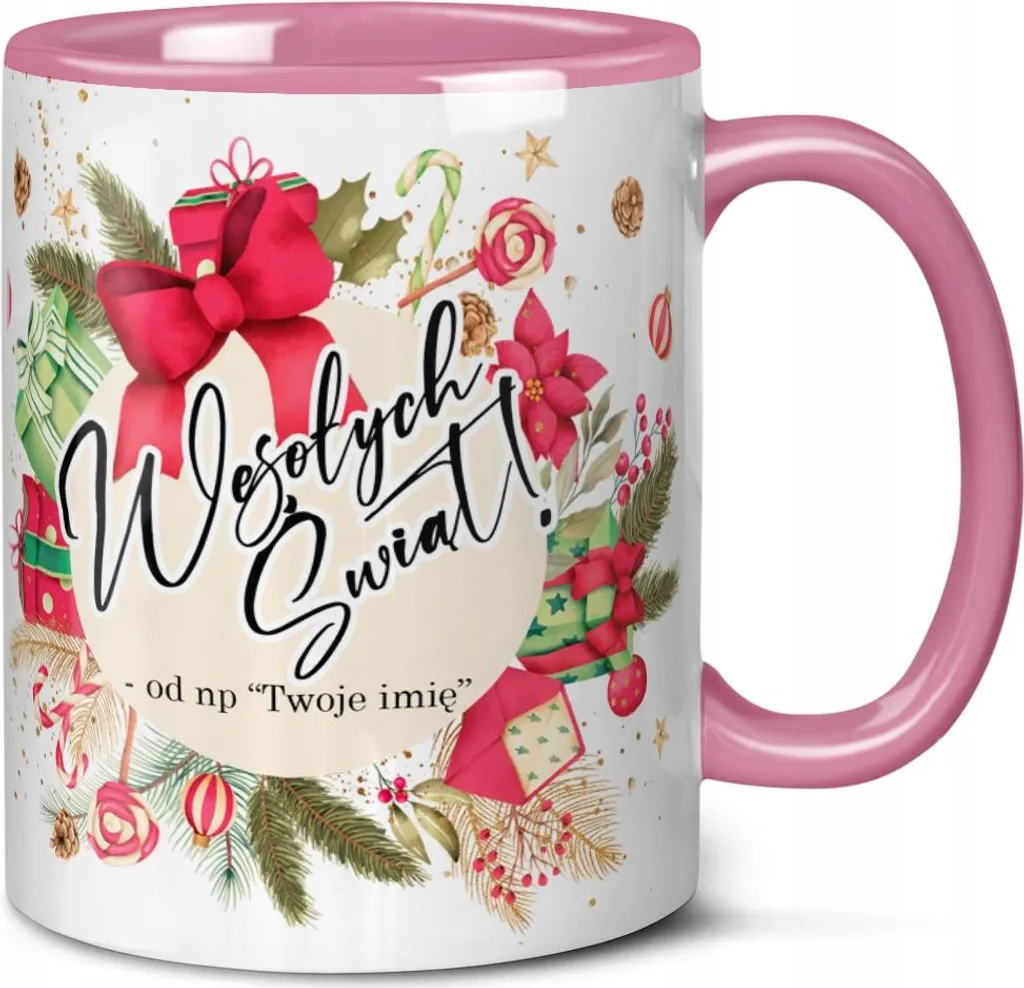 Tazza natalizia con incisione del nome - Idea regalo per Babbo Natale alla vigilia di Natale + nome