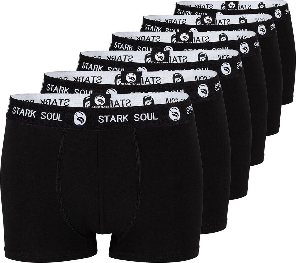Stark Soul® Boxershorts im 6er Pack - Hipster L schwarz Produktbild 