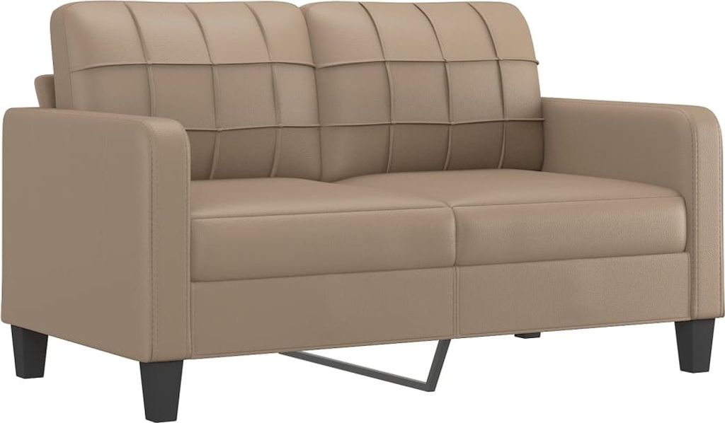 2-Sitzer-Sofa Cappuccino-Braun 140 cm Kunstleder