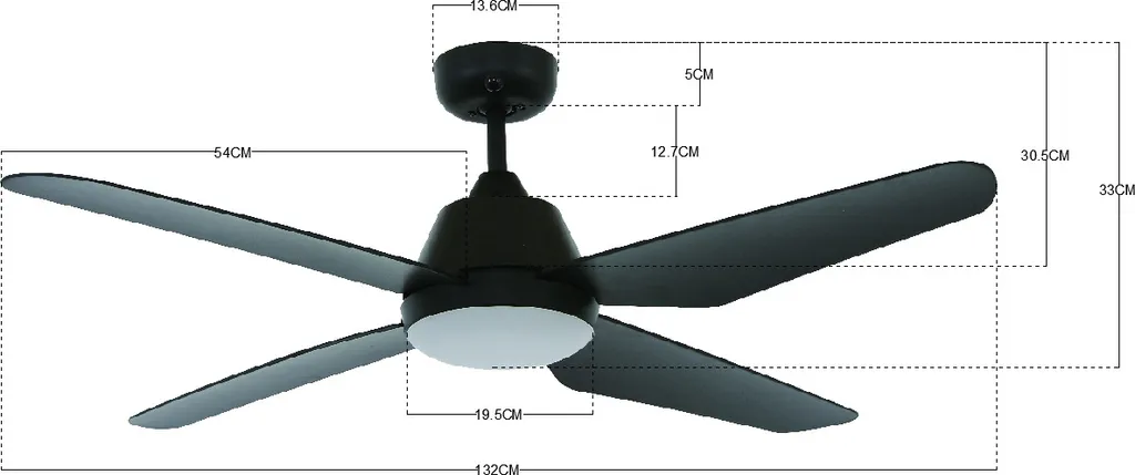 Airfusion Aria Noir 122 cm : ventilateur de plafond LED télécommandé - 6