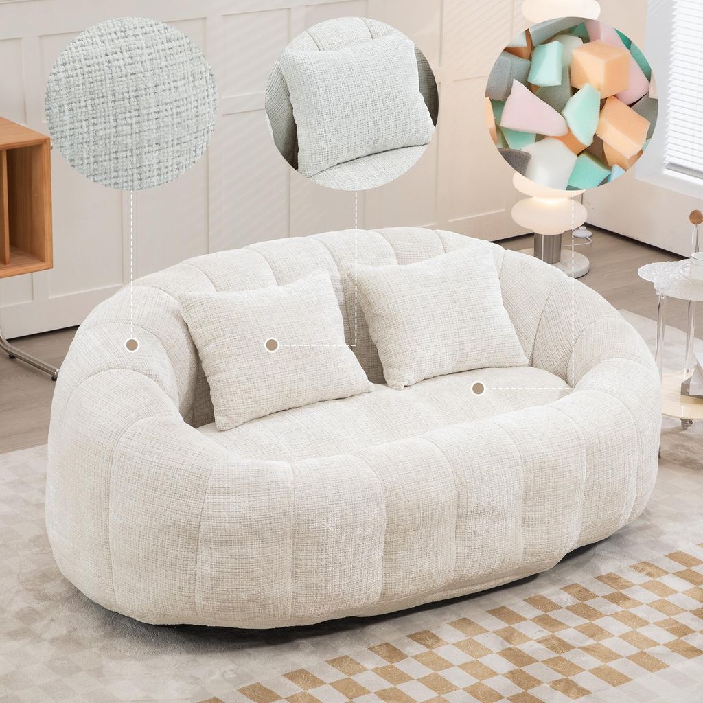 Sweiko Bean Bag Sofa Lazy Sofa Durable Comfort Lounger High Back Bean Bag Chair Couch für Erwachsene und Kinder, Indoor & Outdoor, Accent Floor So...