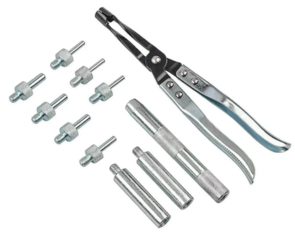 Extracteur de joints de tige de soupape en métal - Set de 11 outils