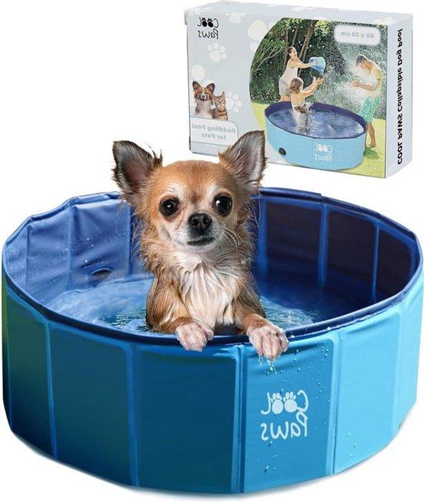 Inklapbares Kunststoffhundebad 60 x 20 cm - lekvrieger - für Hunde und Katzen - innen und außen - tragbar
