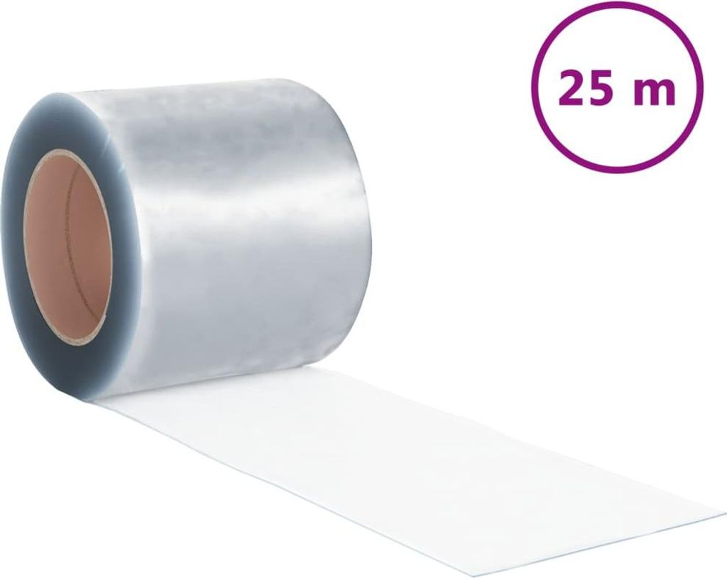 vidaXL Pásová záclona v roli PVC 1,6 mm x 200 mm 25 m Obrázek produktu 