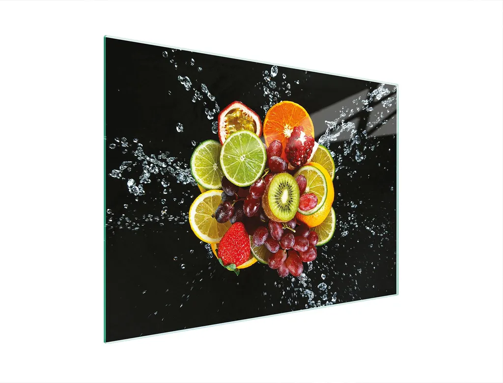 Piastra Copriforno Vetro Temperato 30x22 cm Frutta Colorata - Offerta