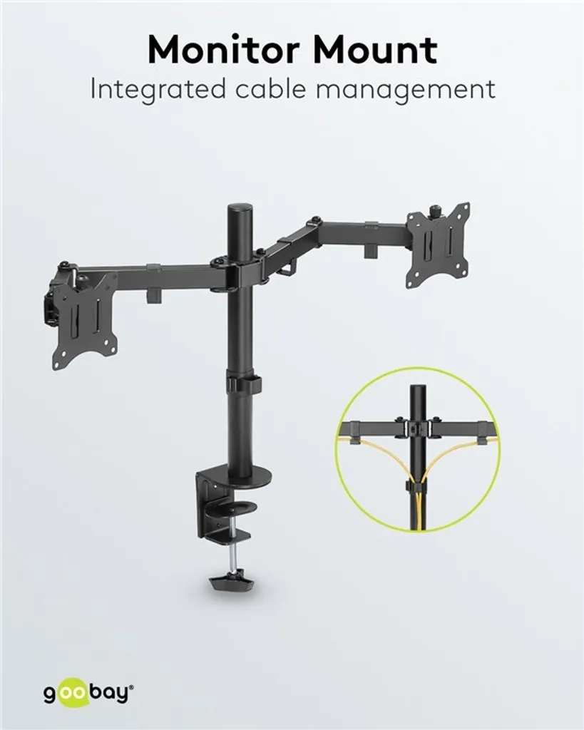 Support de Moniteur Double pour Bureau - Optimisation Espace Travail Noir