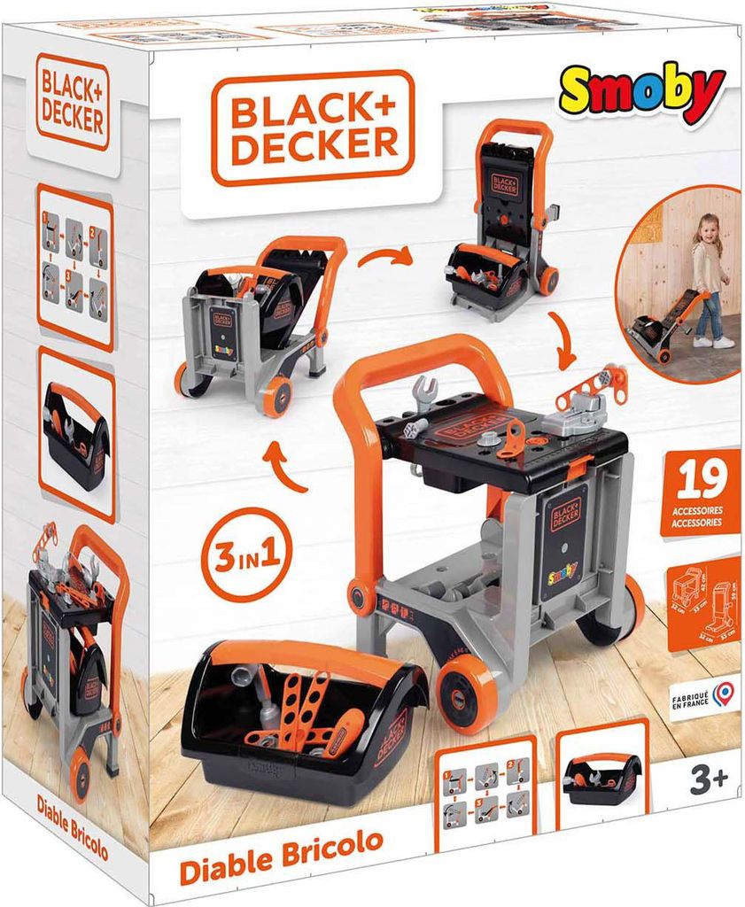 Smoby Black & Decker Werkbank Spielzeug Trolley mit Produktbild 