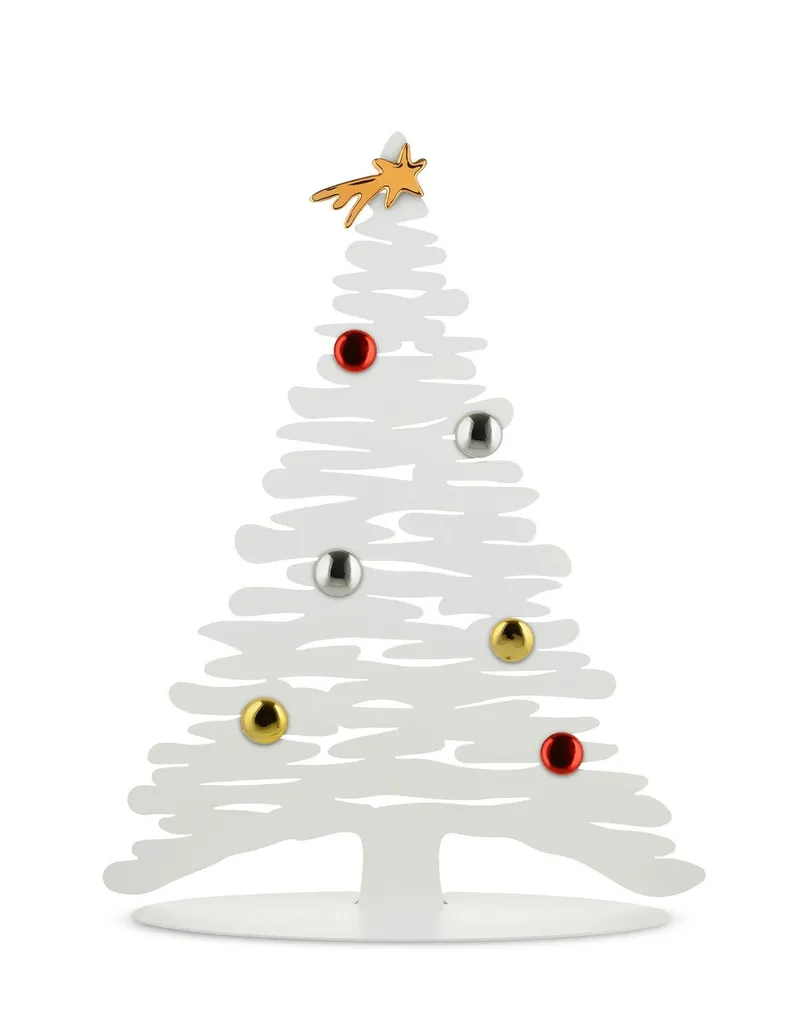 Alessi Bark For Christmas BM06 W Arbre de Noël Design Blanc en Acier