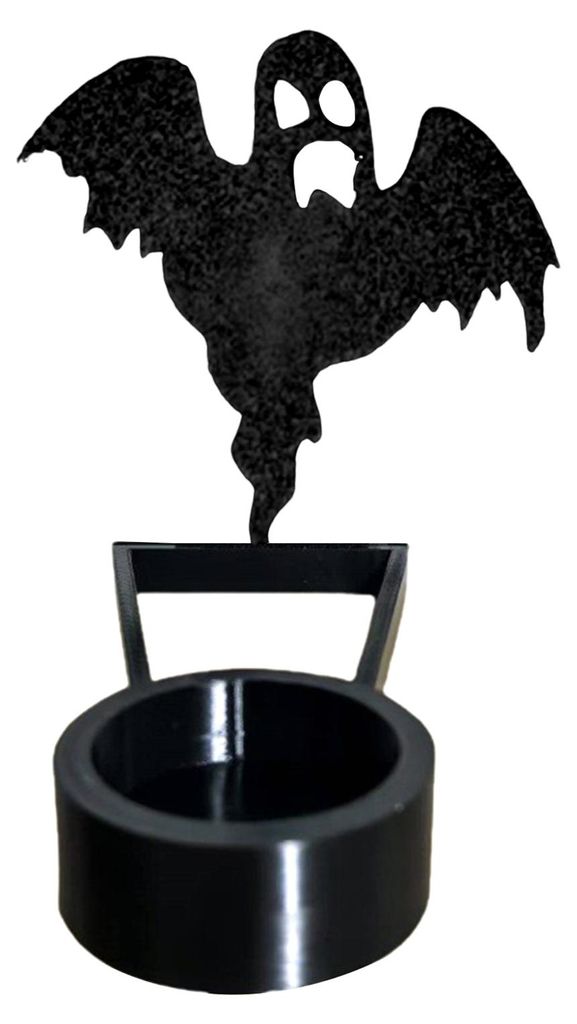 Halloween-Schattenkerzenhalter, gruseliger Sensenmann, Kürbis, Fledermaus, Hexe, Geist, Schatten-Teelichtkerzenständer, Kerzenständer, Tischdeko...