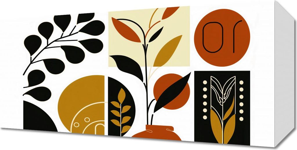 Bild 40x20cm Botanischer Collage
