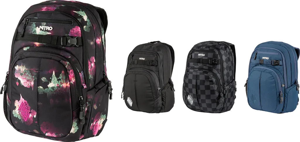 Nitro Chase 35L Checker: Zaino Urban con Scomparto Laptop 17 Pollici - 24