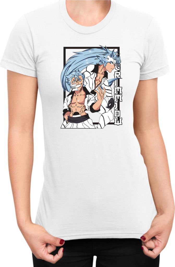 Damen T-Shirt Manga Japan Anime Comics Animation Bleach 001, Lady S / Weiß