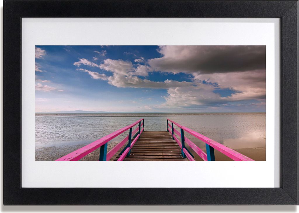 Bild 30x20 MDF-Rahmen Wandkunst Sea Bridge Architektur Produktbild 