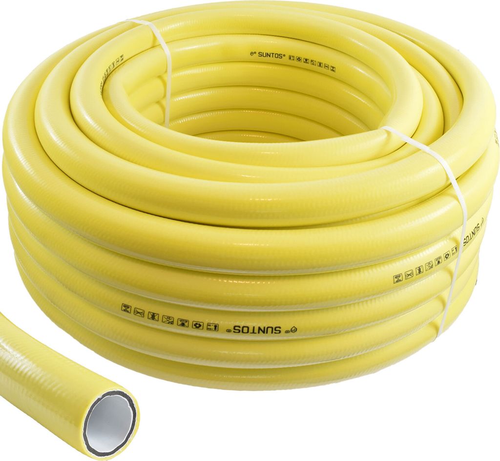 SUNTOS Trikot-Wasserschlauch Gartenschlauch Druckschlauch 1 Zoll 50 Meter Ring