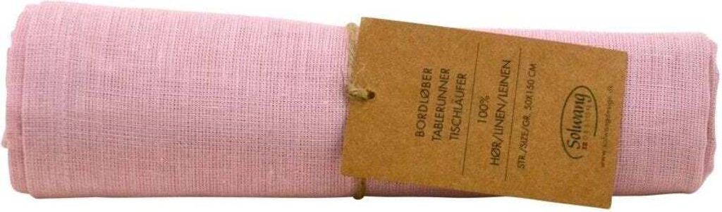 Solwang Leinen - Tischläufer '1 Stück gewebtes Leinen Tischlaüfer' Light pink
