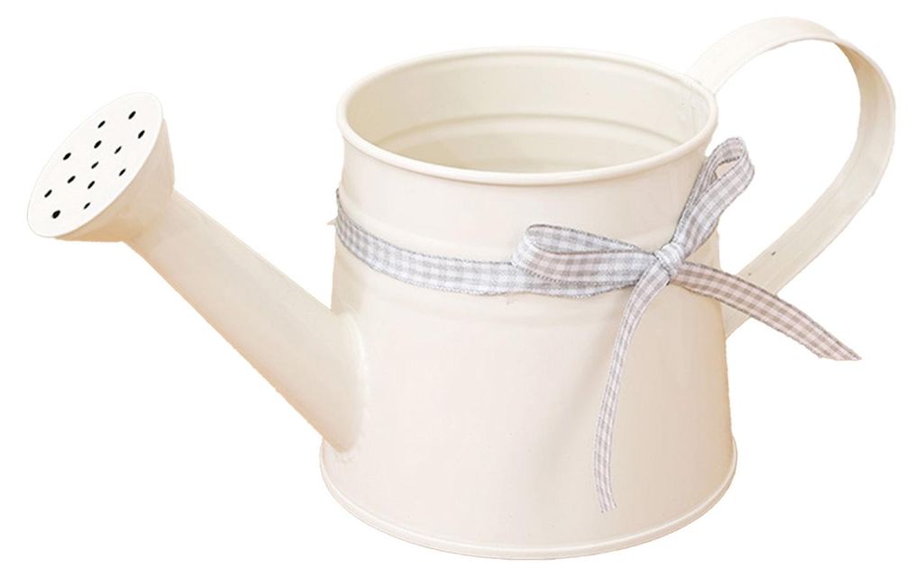 1-Liter-Mini-Gießkanne mit Schleifenverzierung, ergonomischem Vintage-Griff, robustem Metall, für drinnen und draußen, zum Gießen von Gartenpfl...