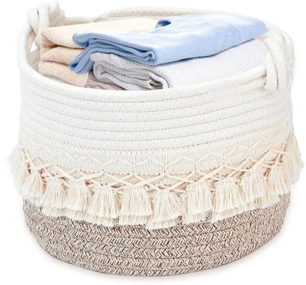 Petites bassines en coton 24 x 17 cm - Panier de rangement souple
