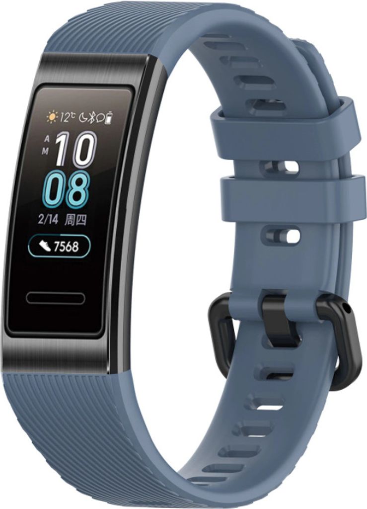 Strap-it Huawei Band 3 / 4 Pro Armband Silikon (Grau Blau)