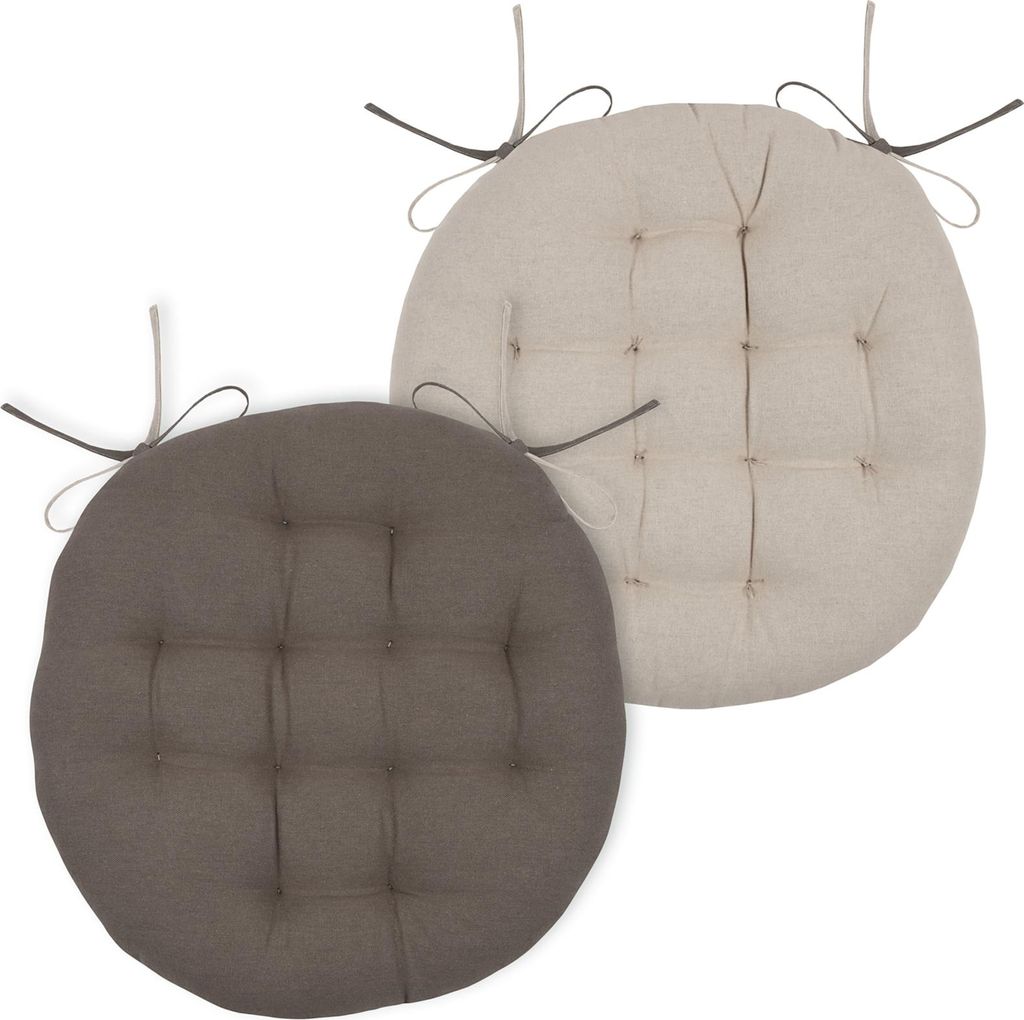 Podsedák na židli DUO COLOR taupe/béžová Ø 38 cm France Obrázek produktu 