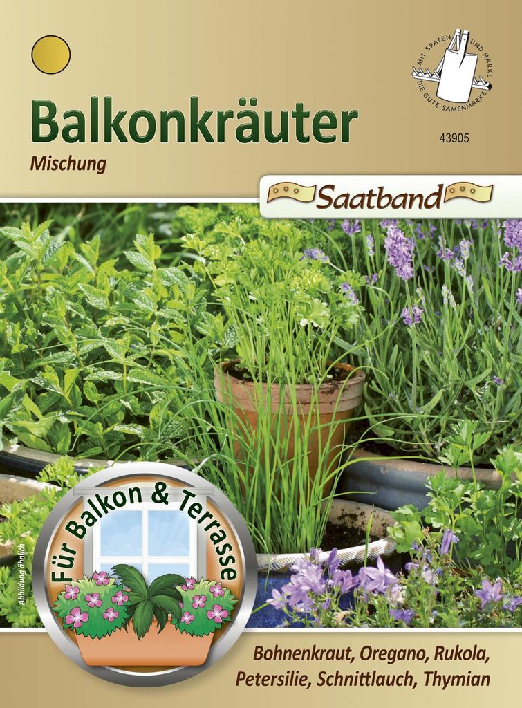 Balkonkräuter Mischung (Saatband) | Kräutersamen-Sets von Produktbild 