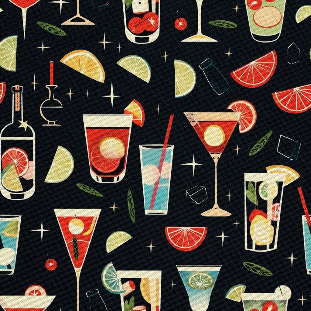 OUTDOOR DEKOSTOFFE OXFORD - Motiv Cocktail | DX8336