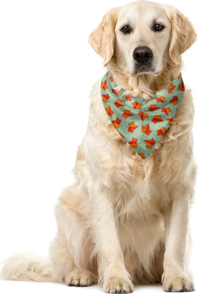 Bandana Pet ABAKUHAUS Autunno - Design Artistico Foglie 55x55cm