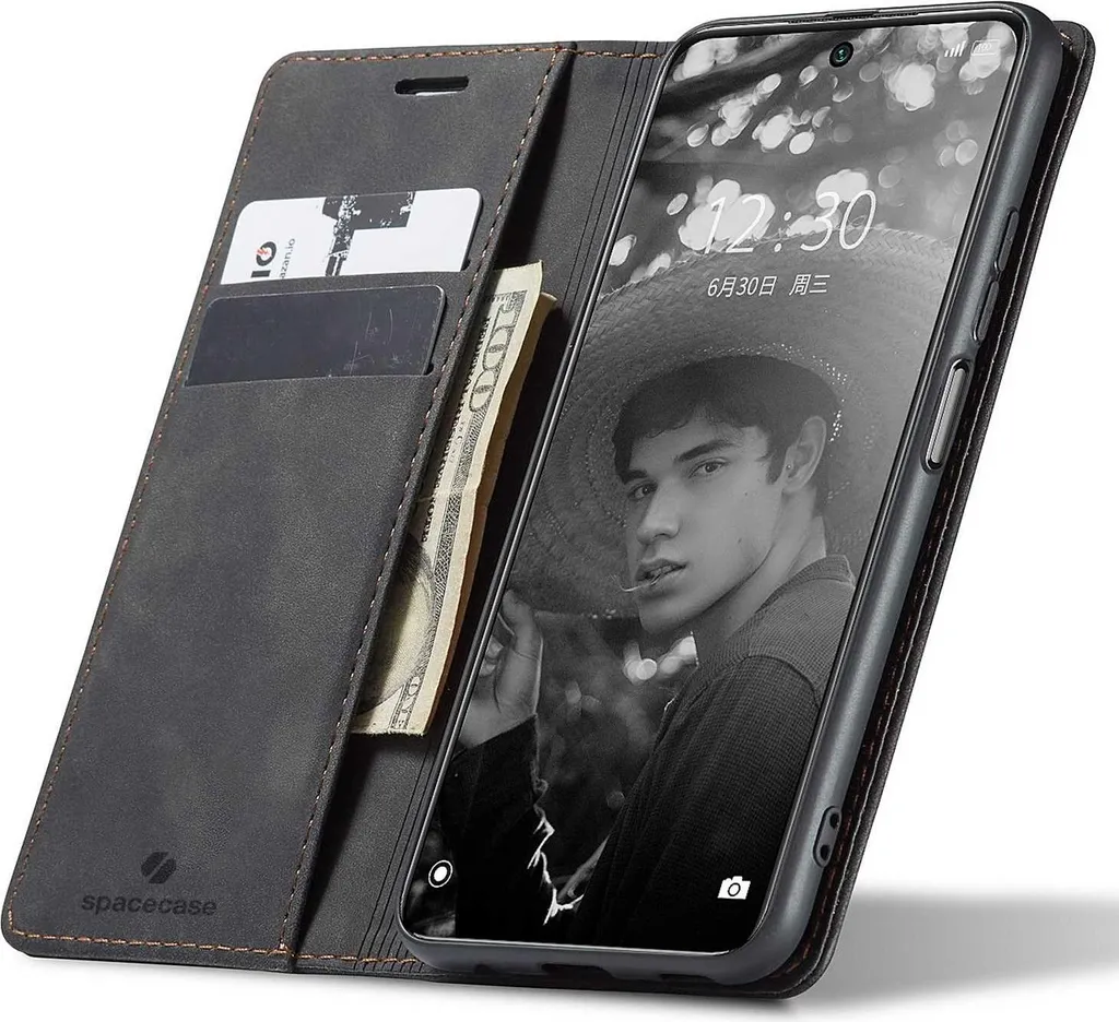 Custodia SPACECASE Wallet Mi Note 10 Pro Nero - Ideale per Viaggiatori
