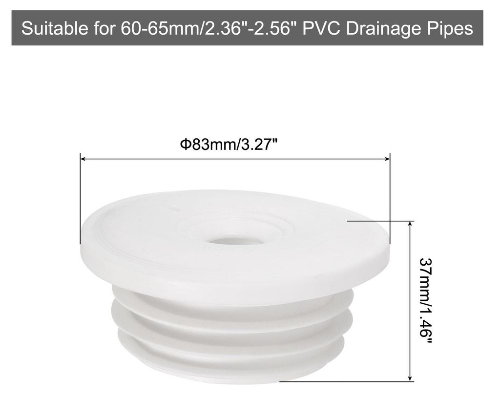 Waschmaschine Abfluss Adapter, 60-65mm Dichtungsstopfen PVC Abflussrohrdichtung Mit geruchsdichter Abdeckung fš¹r Waschmaschinenschlauch Kš¹che...