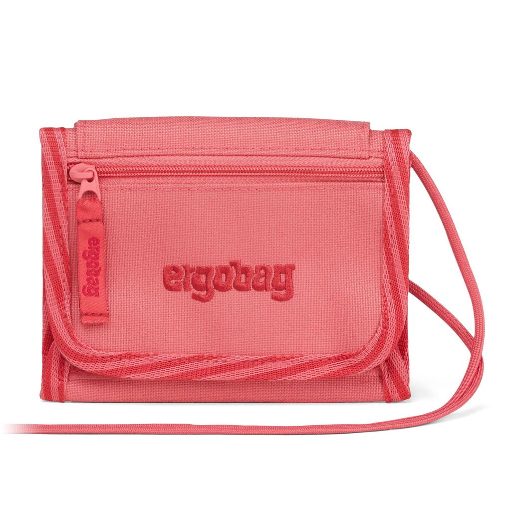 ergobag Brustbeutel Geldbörse Neck Pouch Lamas in Bärjamas rot
