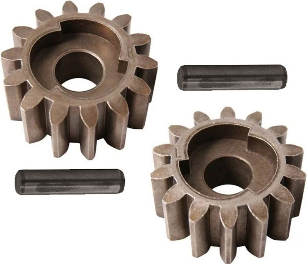 2X Antriebsritzel 14 Zähne R+L +2X Mitnehmerstift für Import Baumarkt Rasenmäher