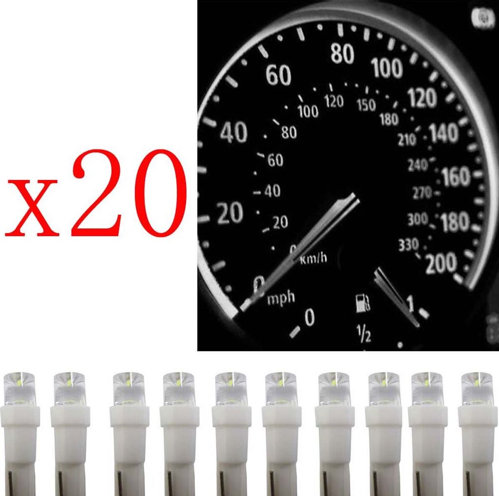 20 stš¹cke T5 led 17 37 73 74 SMD Auto LED Lampe Auto Armaturenbrett Instrument Glš¹hbirne 12 V Wei?