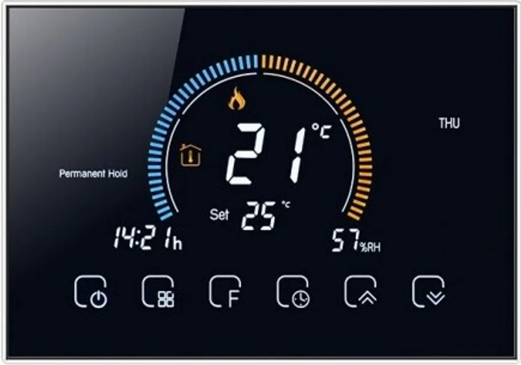 Thermostat Wi-Fi T-Storm pour Chaudière Gaz, Écran LCD Couleur & Contact Sec