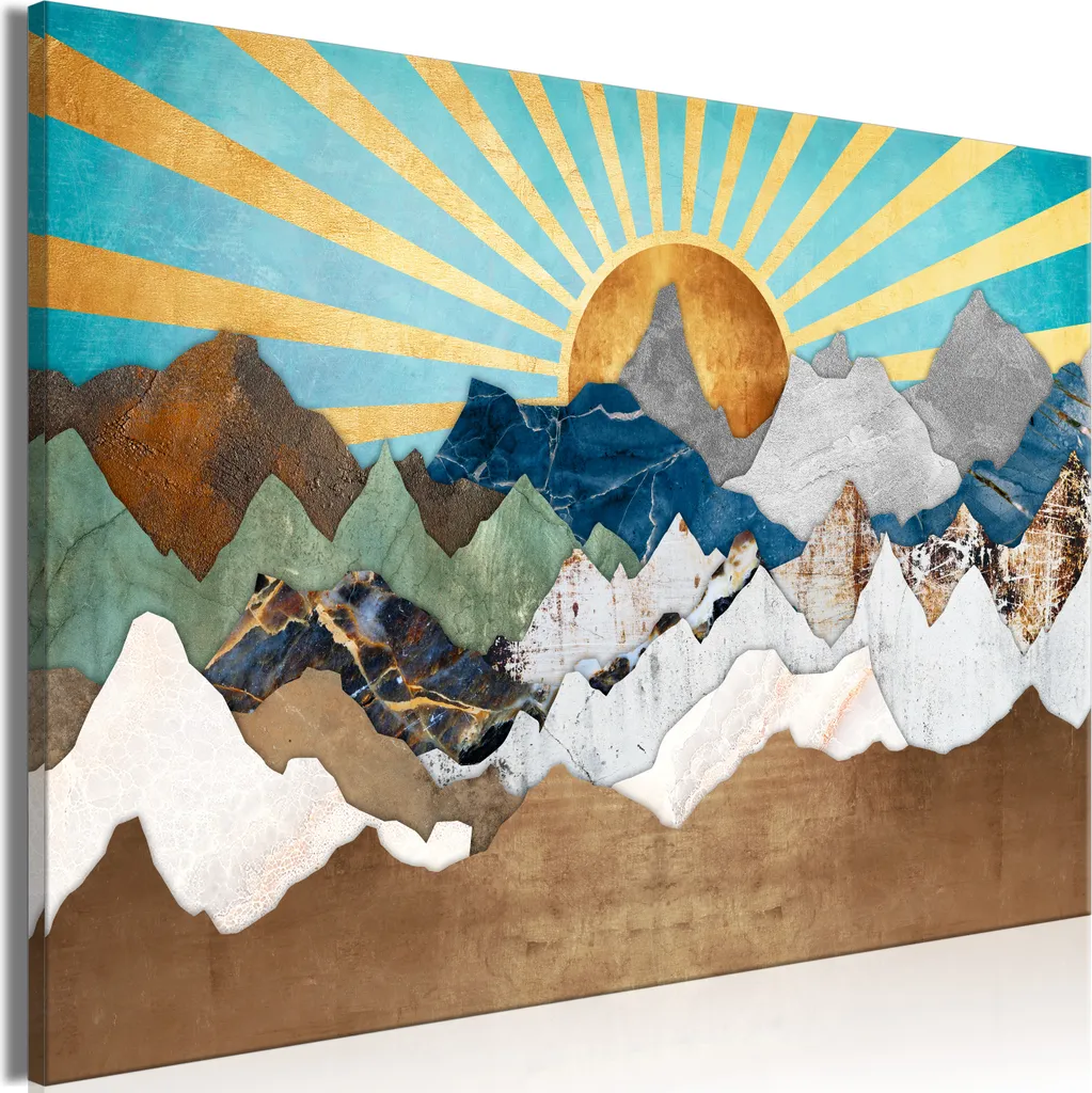Offerta Quadro 120x80 Mattina in Montagna - Tela Decorativa Casa