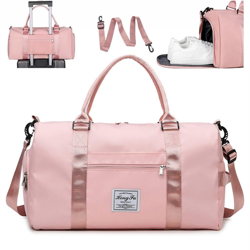 Reisetasche Sporttasche wasserdicht Handgepäck-Taschen mit Nassfach & Schuhfach Travel Gym Tasche Fitnesstasche mit Schultergurt für Herren Damen
