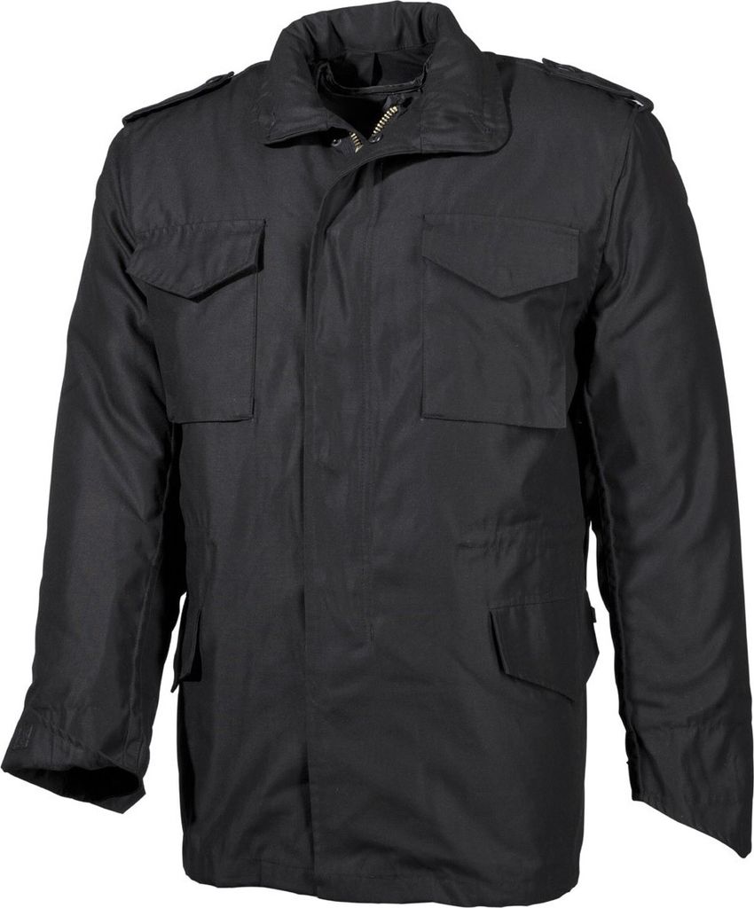 MFH US Feldjacke M65, m. auskn. Steppfutter, schwarz