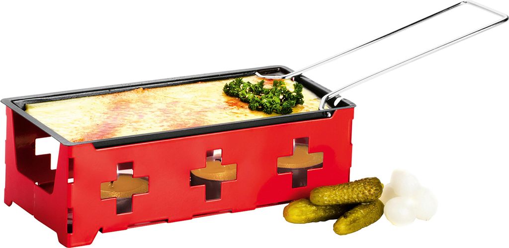 NOUVEL Raclette mit Rechaukerzen CH-Kreuz 7-teilig Produktbild 