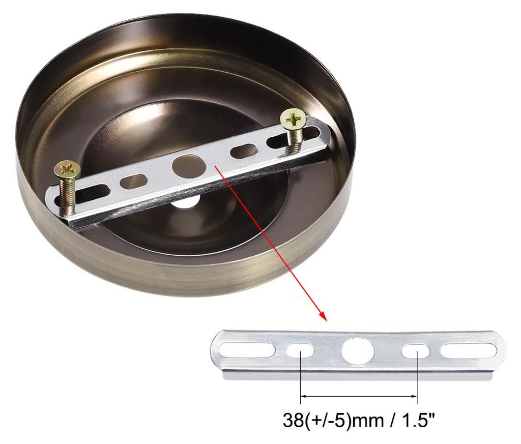 Lampe Metall Deckenbaldachin, Retro Licht Baldachin Satz, fš¹r Lampen Zubeh?r DIY, Kš¹che, 104mm 4,1 Zoll Bronze