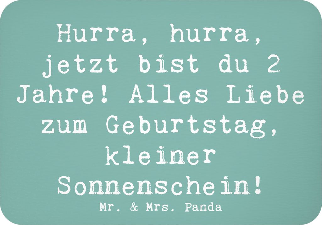 Mr. & Mrs. Panda magnet Spruch 2. Geburtstag - Meeresbrise - Geschenk, Alter, Geburtstagsfeier, Geburtstagsdeko, tafelmagnet, Kühlschrankmagnet, H...