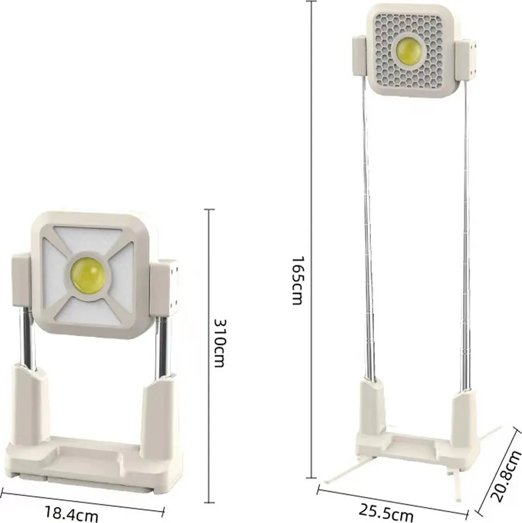 Lanterne de camping solaire USB à lumière chaude et hauteur réglable