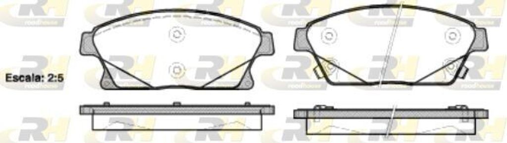 ROADHOUSE Bremsbeläge Satz Vorne Bremsklötze für OPEL Mokka / Mokka X (J13) 21431.02