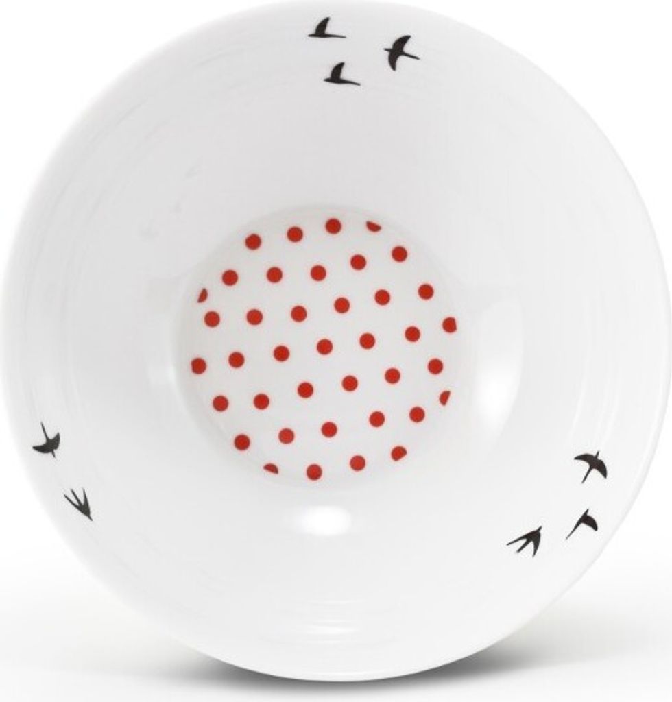 Leander Porzellanschale, 16 cm, tschechisches Porzellan, Leander, BeFree, rot