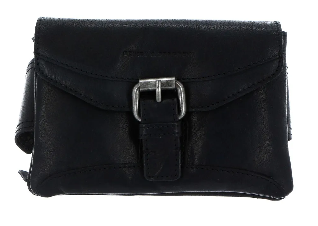 Sac banane en cuir Bronco Black Spikes & Sparrow avec poches zippées