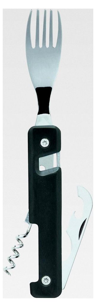 Multifunktionales Besteck Miroir Ebenholz - Edelstahl Faltbesteck - Magnetisches Besteck To Go - Klappbares Besteckset mit Korkenzieher, Dosen- und...